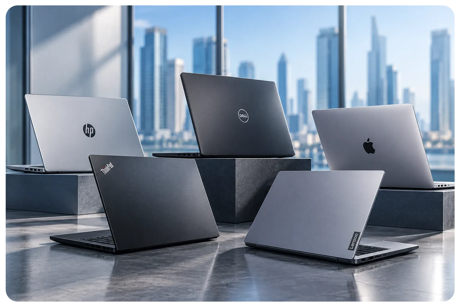 Business-grade laptops from leading brands, ready for export