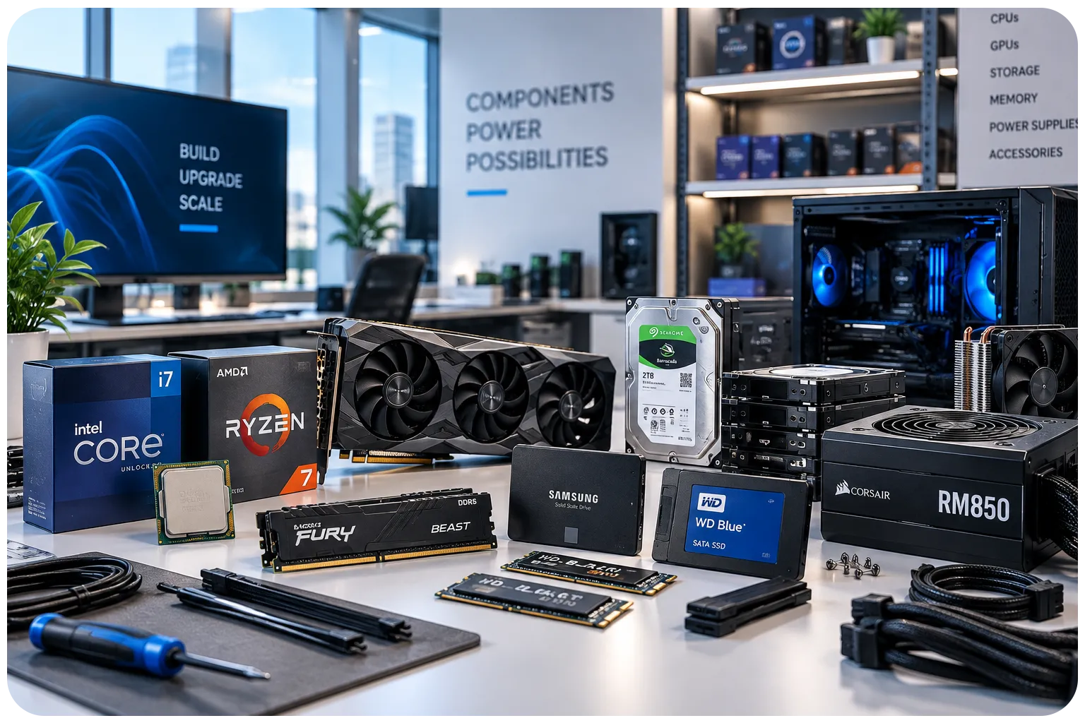 Tested storage drives, memory and enterprise components