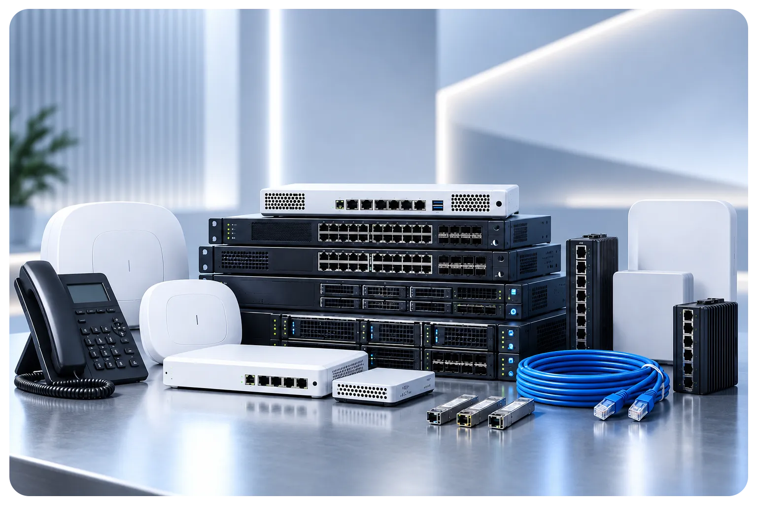 Enterprise switches and networking hardware