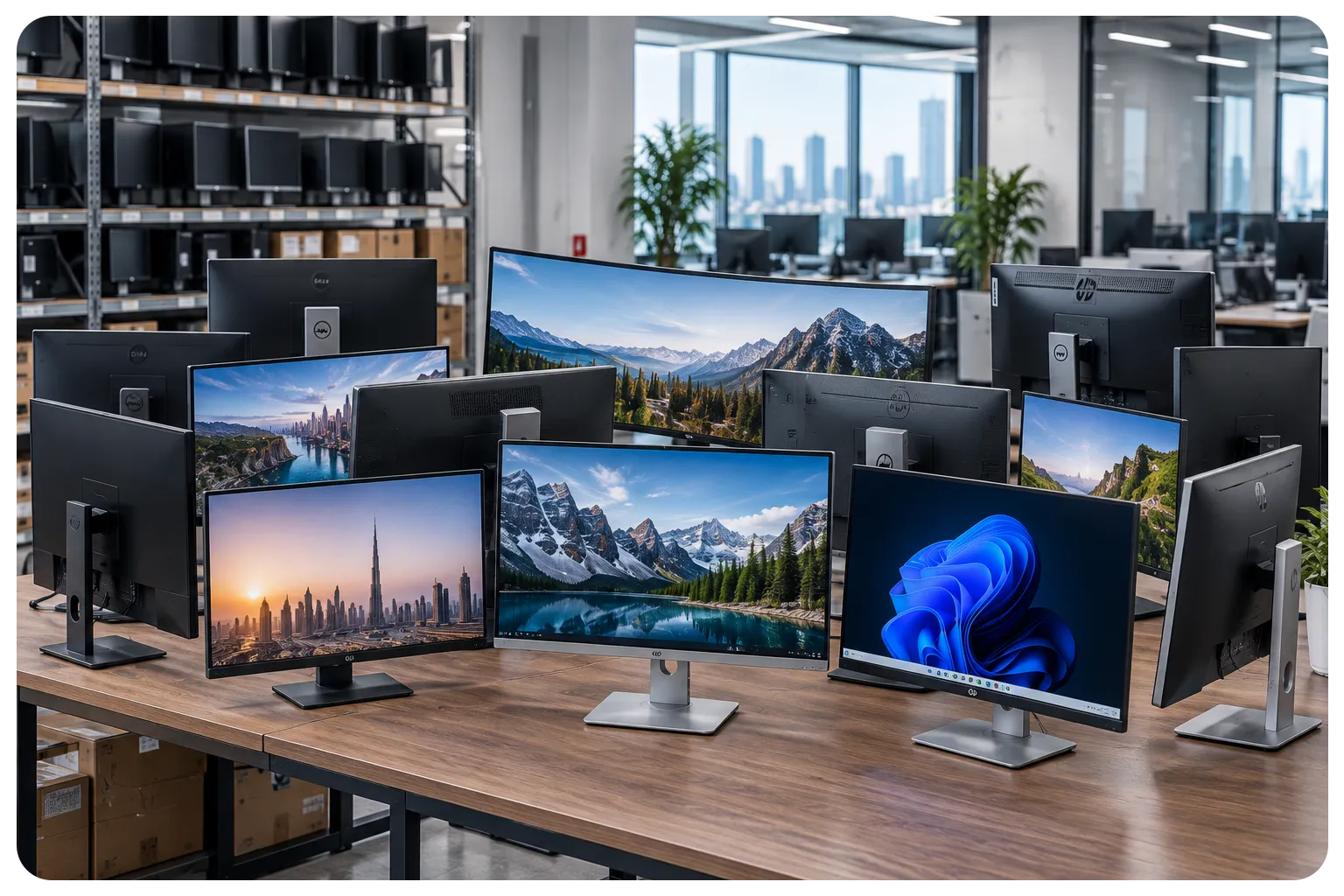 Refurbished monitors and display equipment