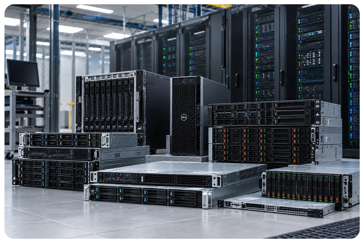 Enterprise rackmount servers and data center equipment